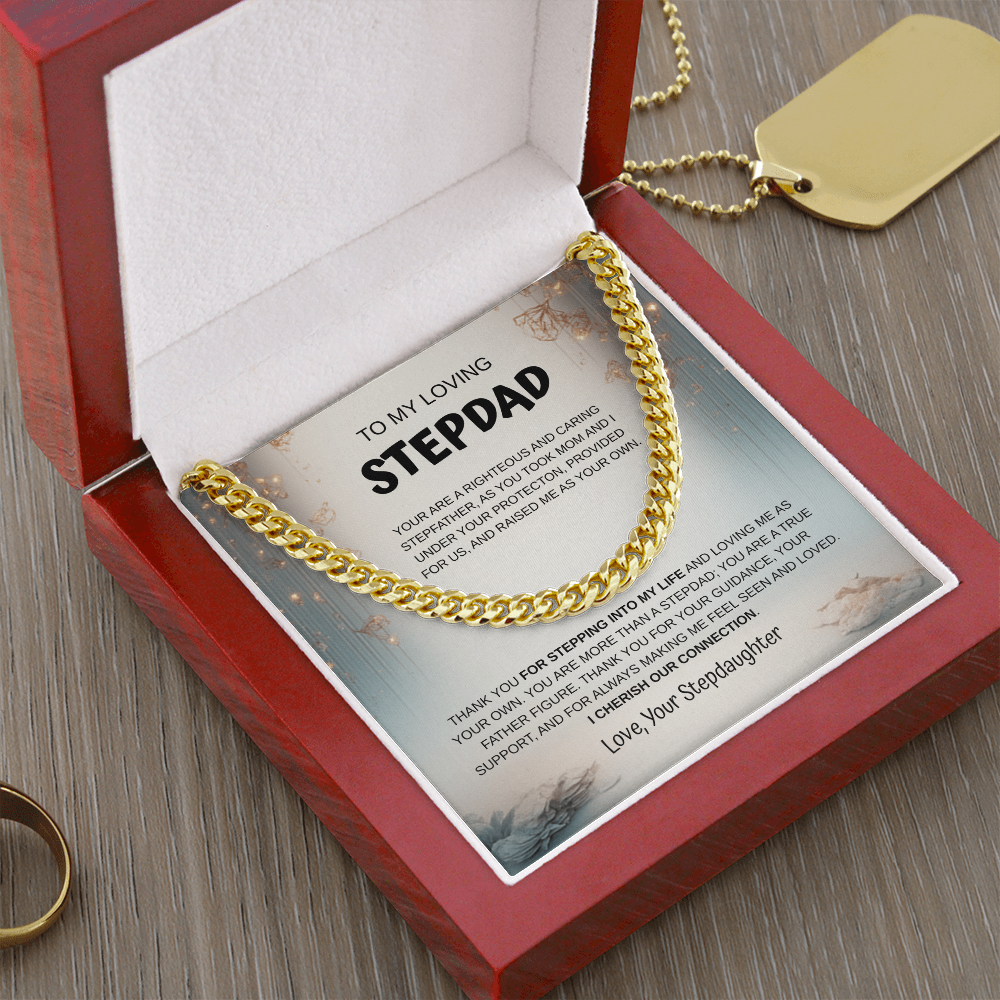 My Loving Stepdad Cuban Link Necklace From Stepdaughter