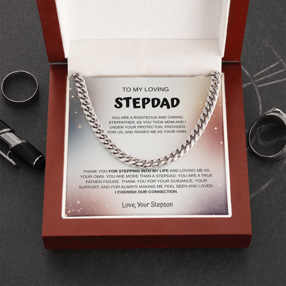My Loving Stepdad Cuban Link Necklace From Stepson