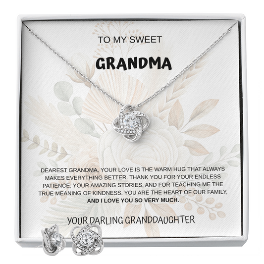 My Sweet Grandma Necklace And Earring Set From Darling Granddaughter