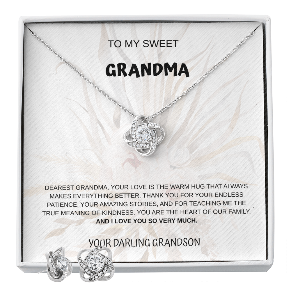 My Sweet Grandma Necklace And Earring Set From Darling Grandson