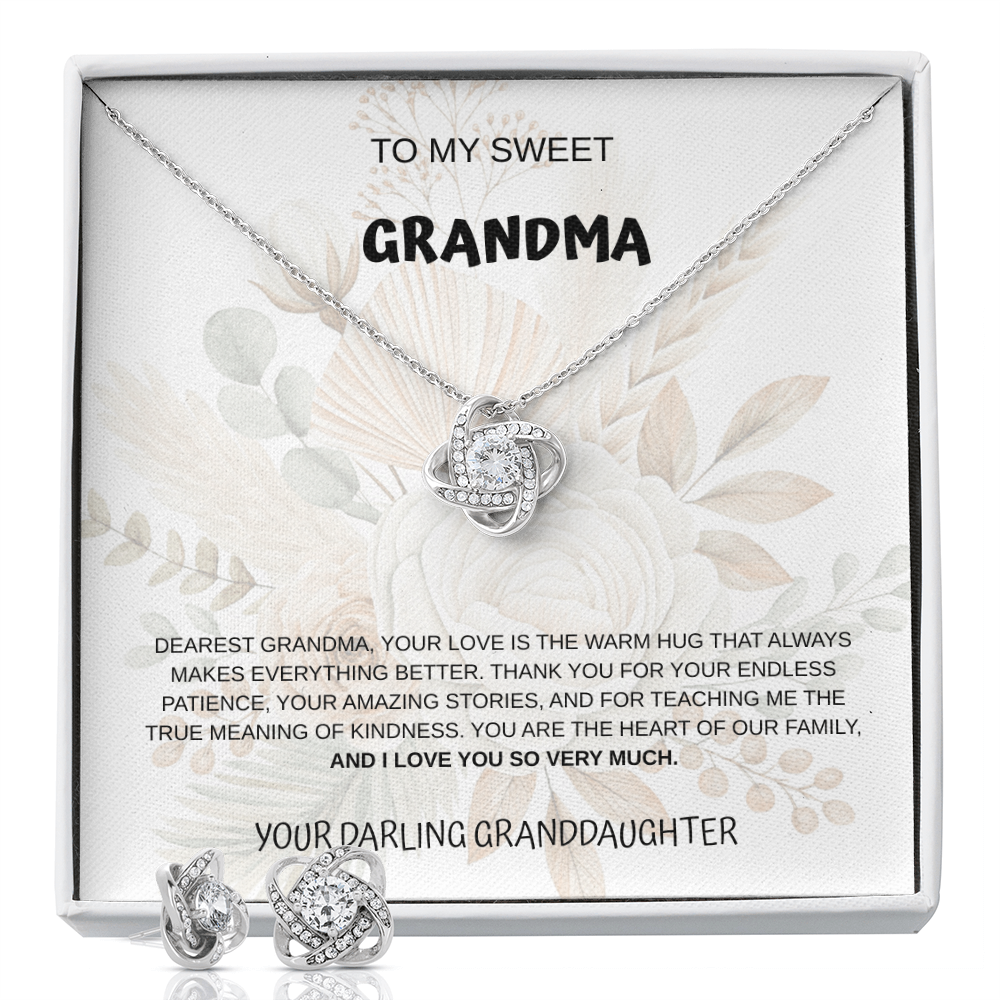 My Sweet Grandma Necklace And Earring Set From Darling Granddaughter