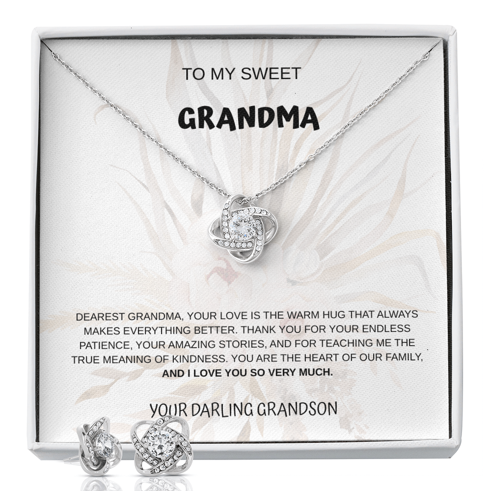 My Sweet Grandma Necklace And Earring Set From Darling Grandson