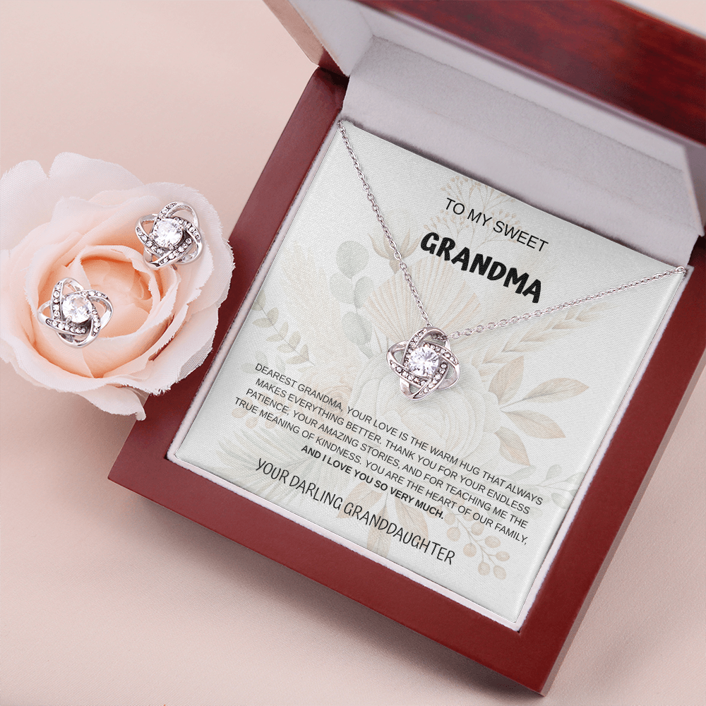 My Sweet Grandma Necklace And Earring Set From Darling Granddaughter