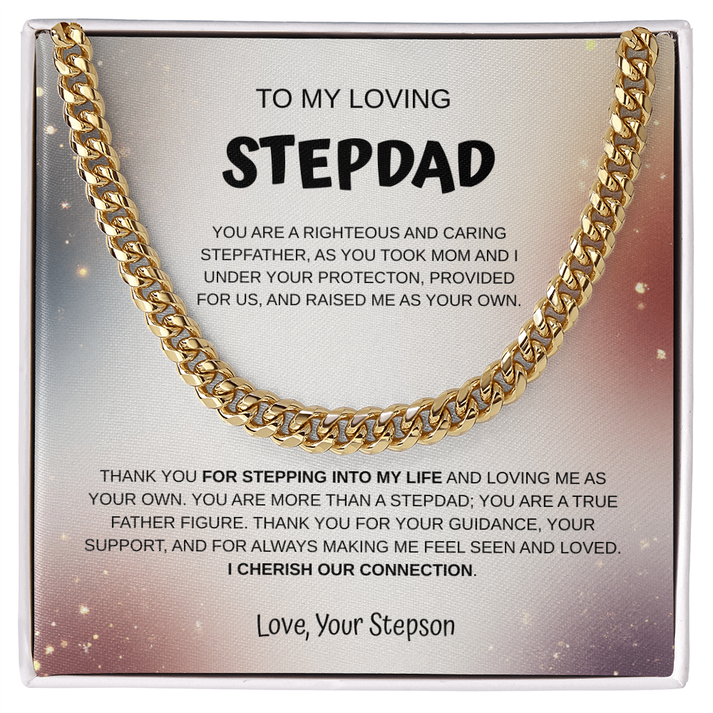 My Loving Stepdad Cuban Link Necklace From Stepson