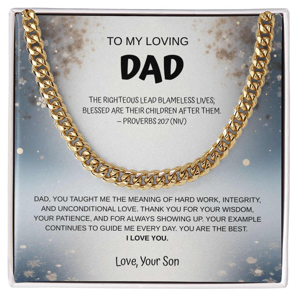 To My Loving Dad Necklace From Son
