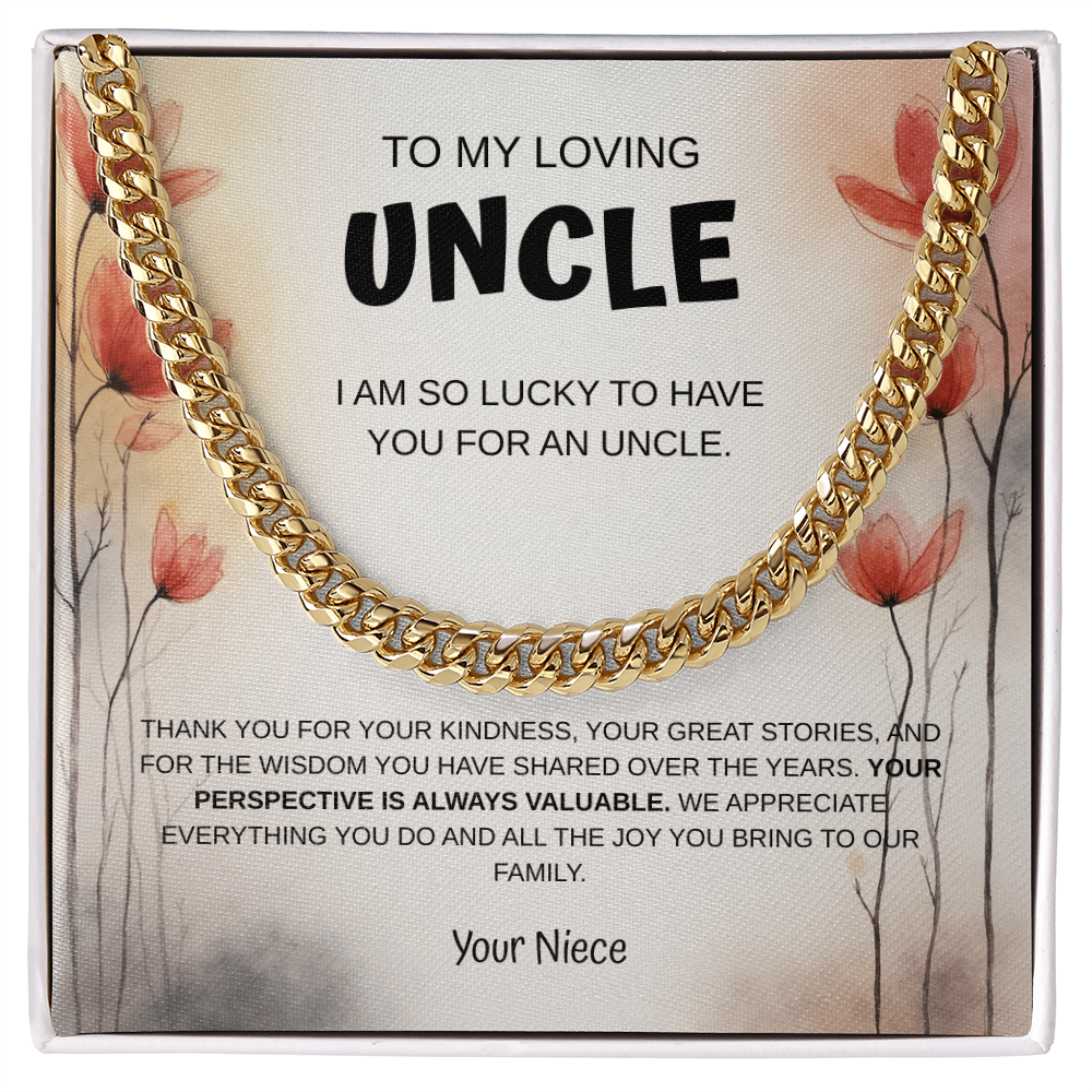 To My Loving Uncle Necklace From Niece