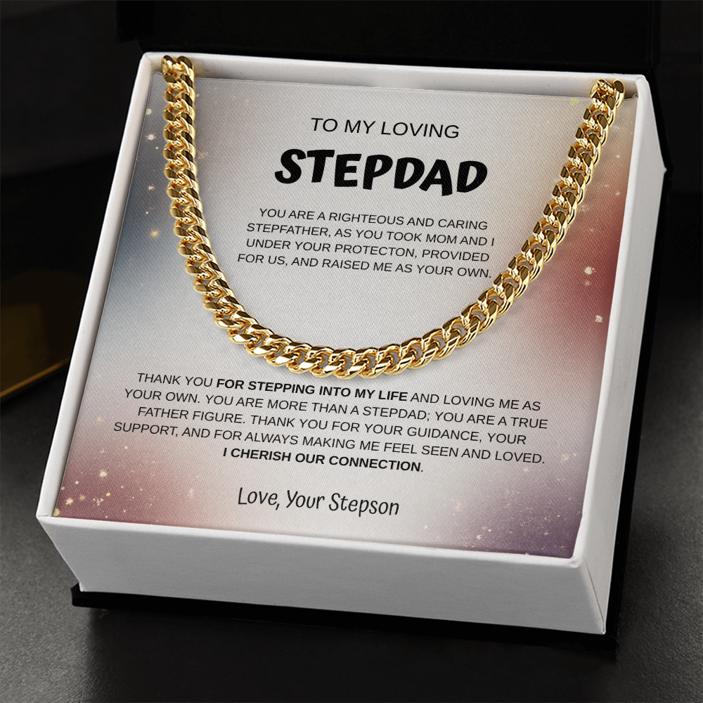 My Loving Stepdad Cuban Link Necklace From Stepson