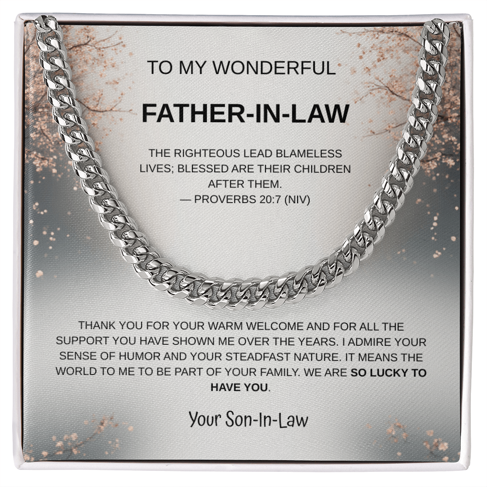 My Wonderful Father-in-Law Necklace From Son-In-Law