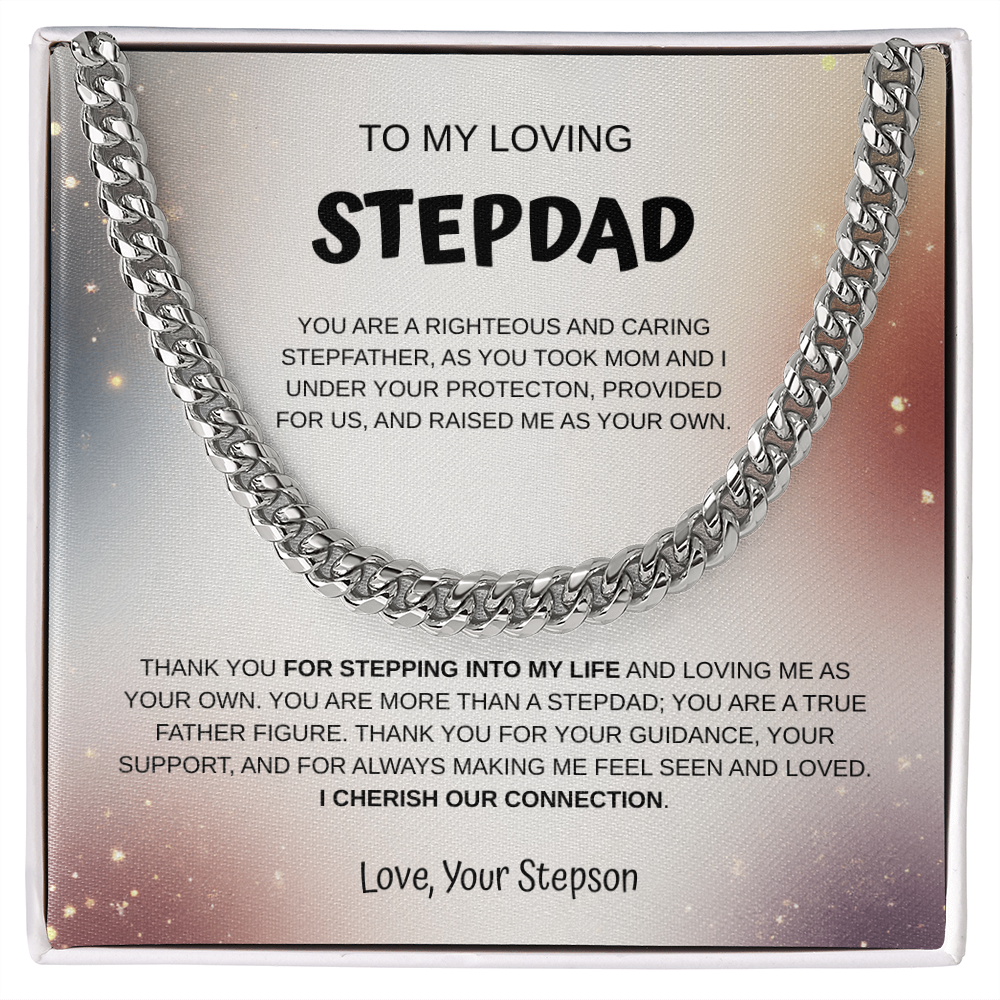 My Loving Stepdad Cuban Link Necklace From Stepson