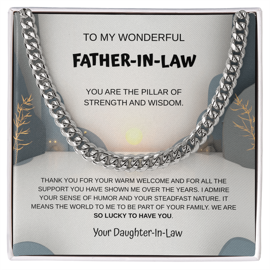 My Wonderful Father-in-Law Necklace From Daughter-In-Law
