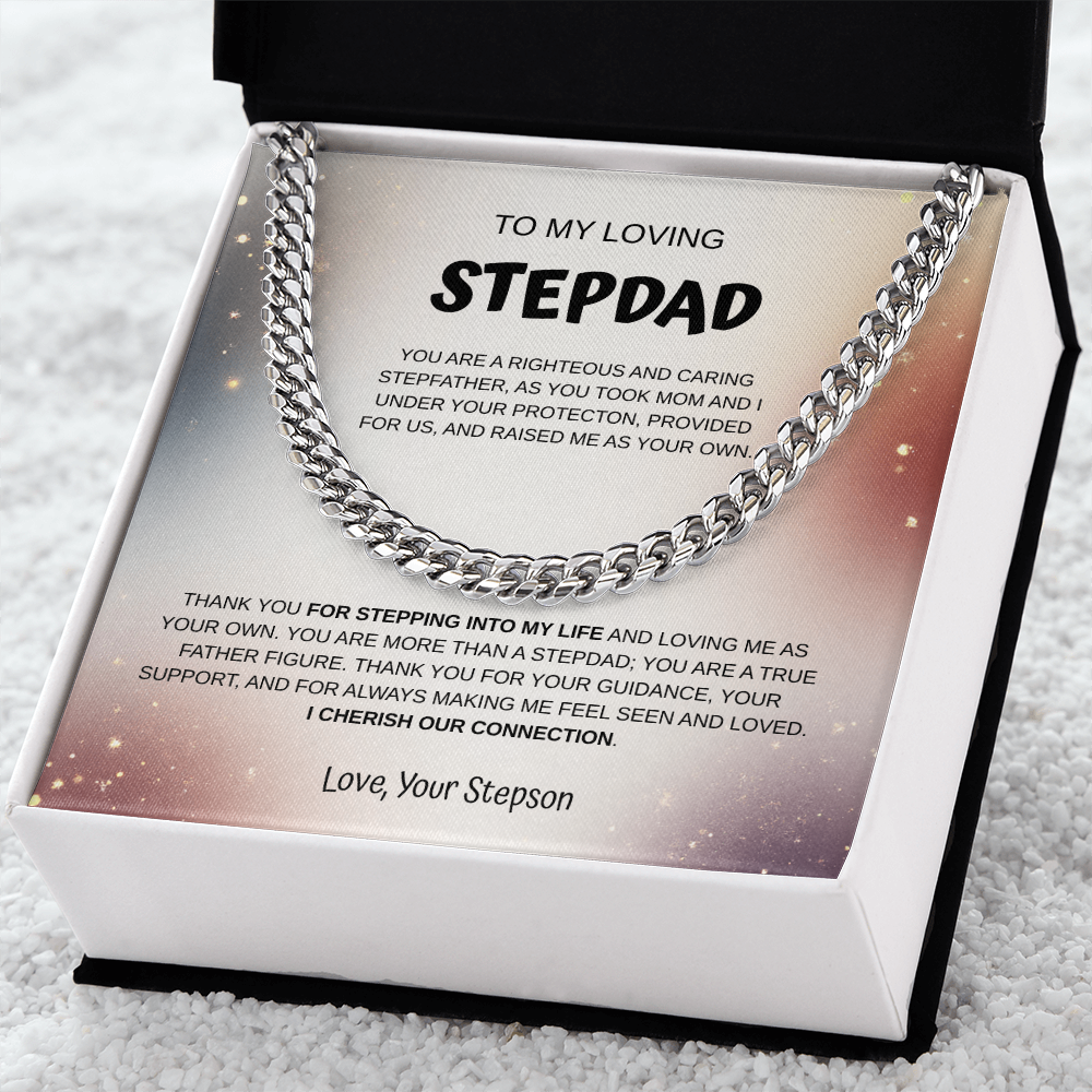 My Loving Stepdad Cuban Link Necklace From Stepson