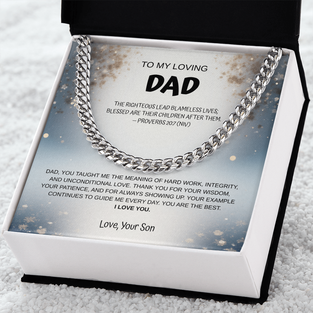 To My Loving Dad Necklace From Son