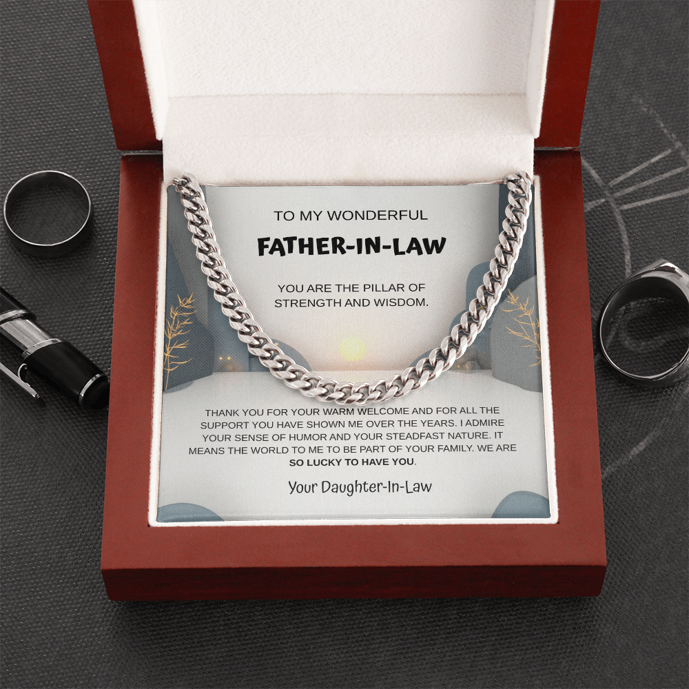 My Wonderful Father-in-Law Necklace From Daughter-In-Law