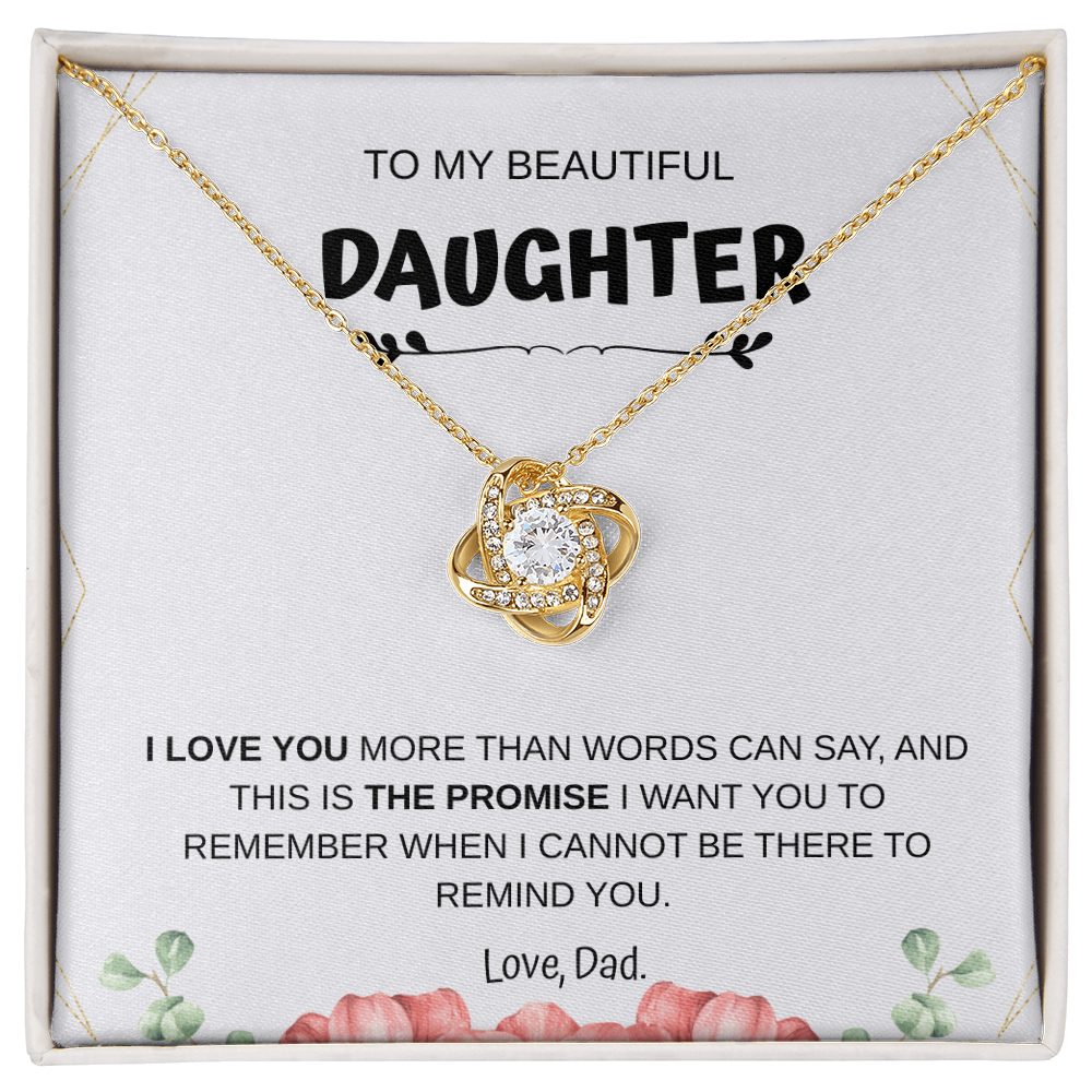 To My Beautiful Daughter Necklace From Dad