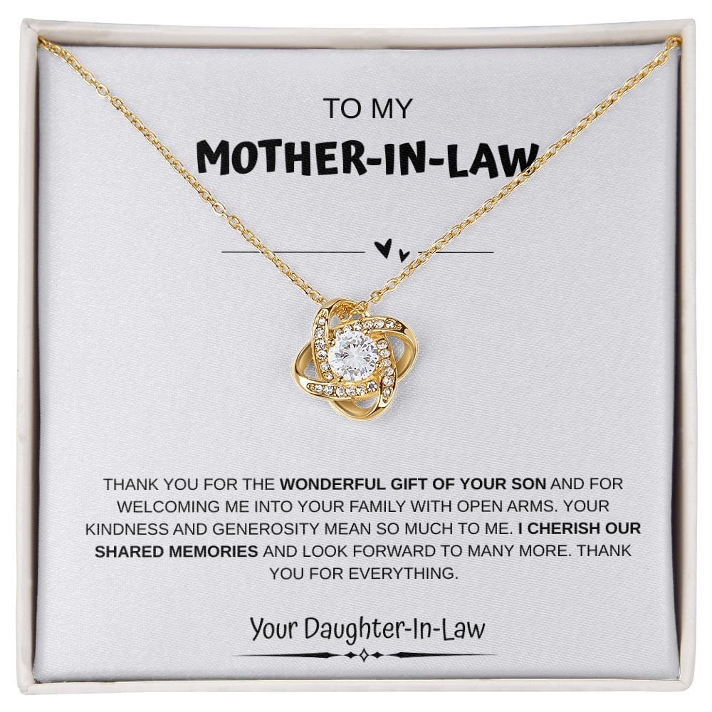 To My Mother-In-Law From Daughter-In-Law Necklace