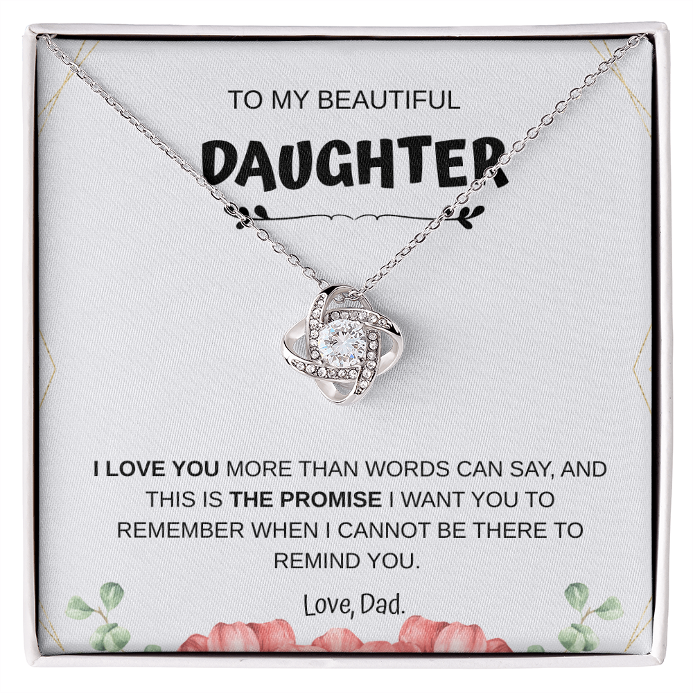 To My Beautiful Daughter Necklace From Dad