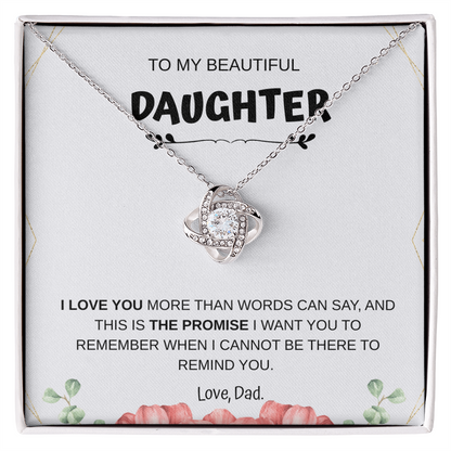 To My Beautiful Daughter Necklace From Dad