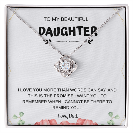 To My Beautiful Daughter Necklace From Dad