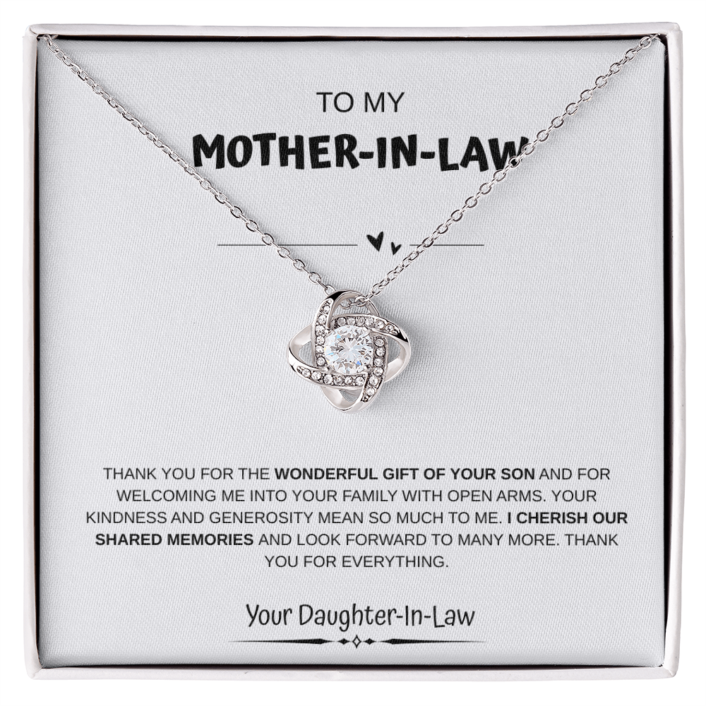 To My Mother-In-Law From Daughter-In-Law Necklace