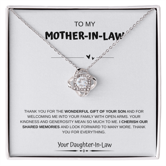 To My Mother-In-Law From Daughter-In-Law Necklace
