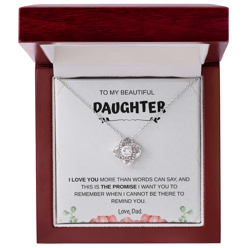 To My Beautiful Daughter Necklace From Dad