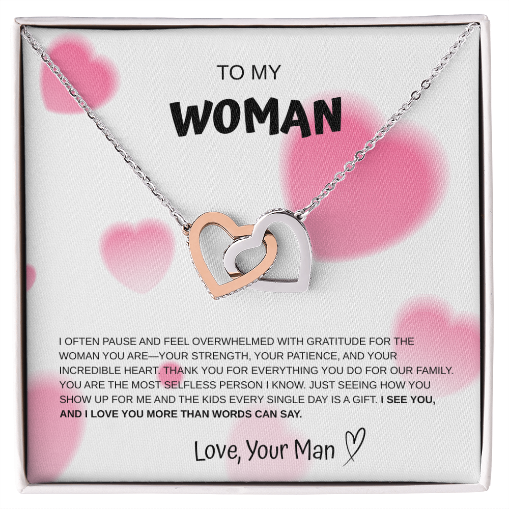 To My Woman Necklace From Your Man