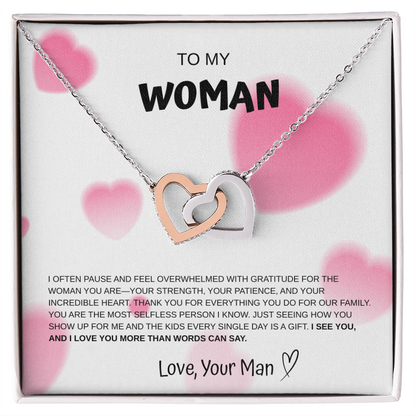 To My Woman Necklace From Your Man