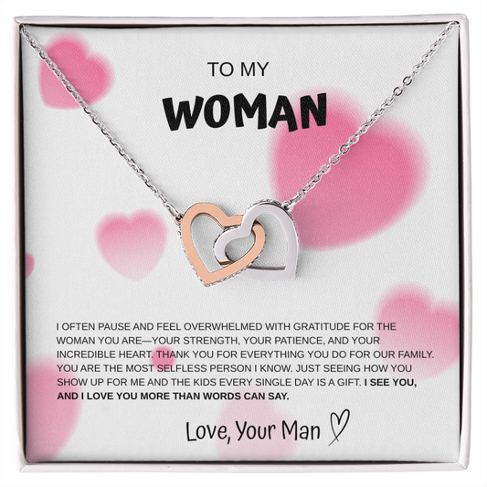 To My Woman Necklace From Your Man