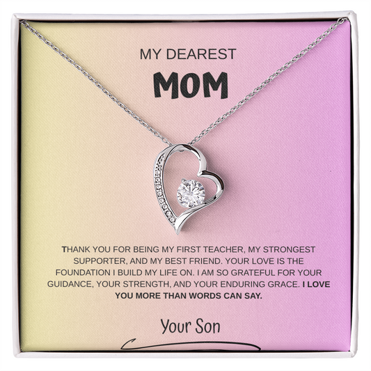 My Dearest Mom Necklace From Son