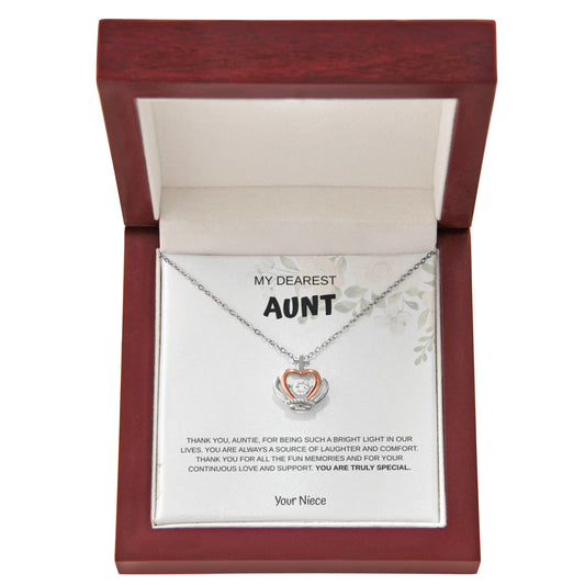 My dearest Aunt Crown Necklace From Niece