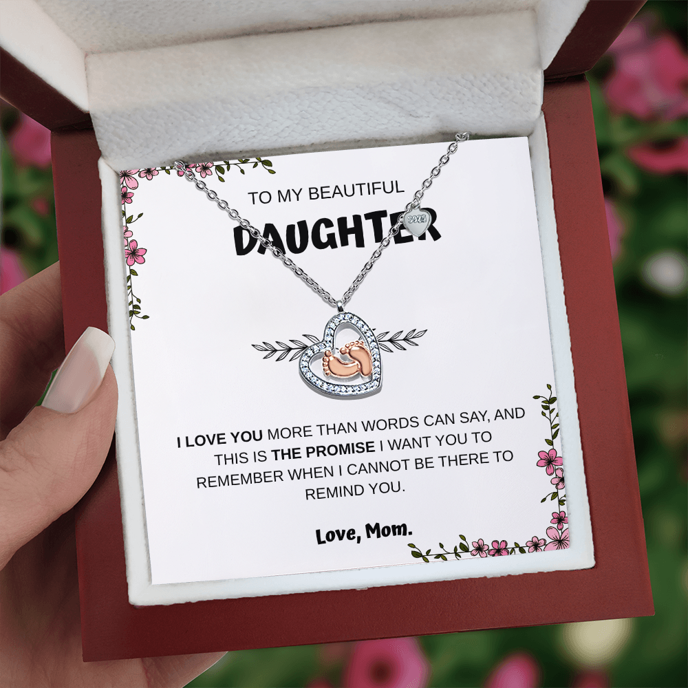 To My Beautiful Daughter Necklace From Mom