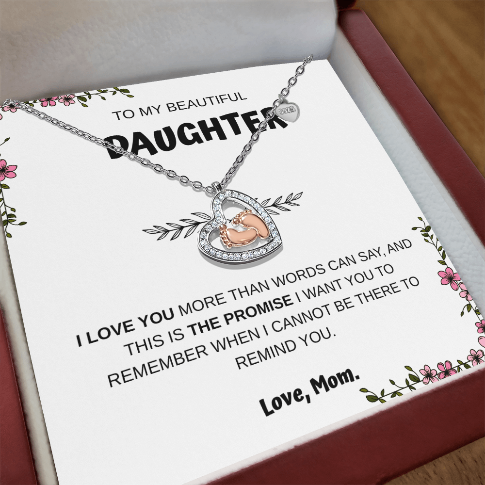 To My Beautiful Daughter Necklace From Mom