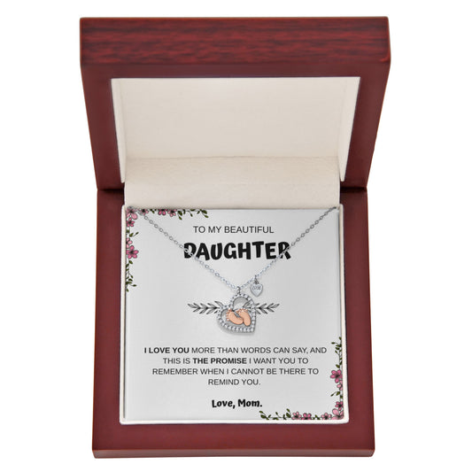 To My Beautiful Daughter Necklace From Mom
