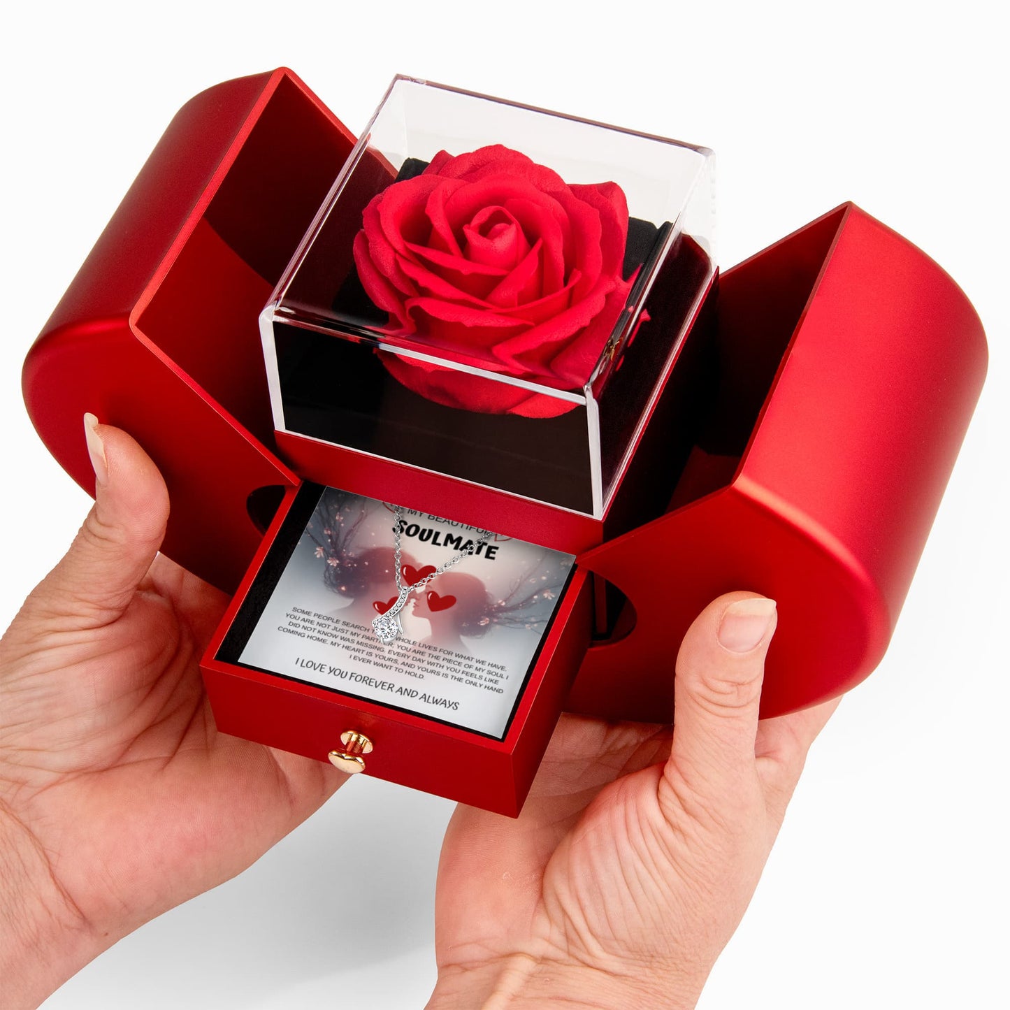 My Beautiful Soulmate Necklace & Heart Box Gift Set