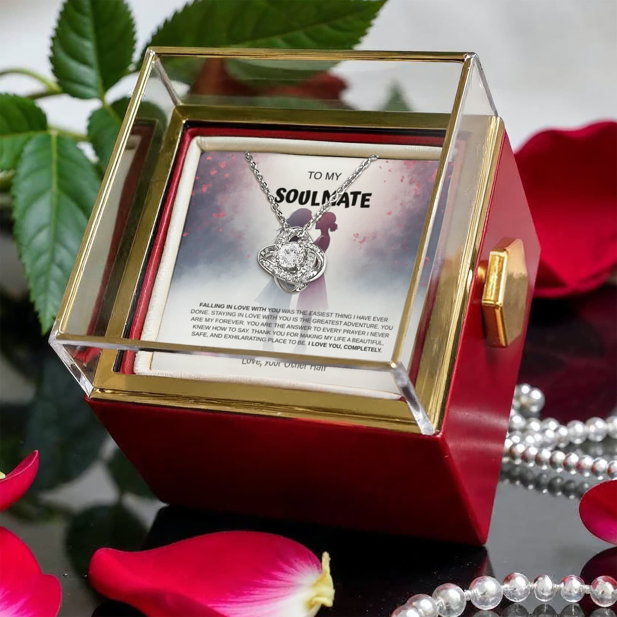 Collier nœud d'amour de mon âme sœur